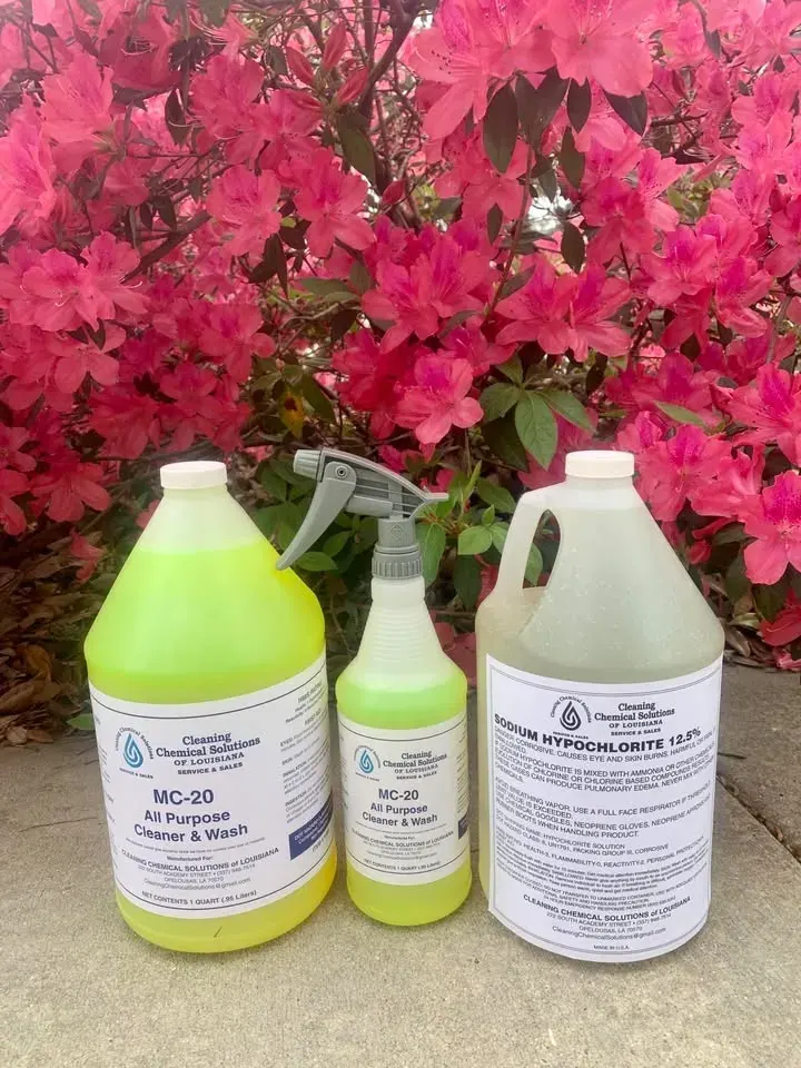 Fifty-five gallon chemical drums in the warehouse